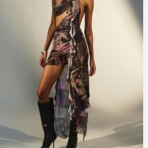 Jaded London Void One-Shoulder Maxi Dress